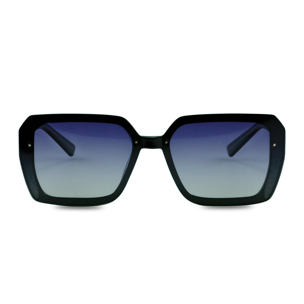 Maite Rectangle Black Sunglasses