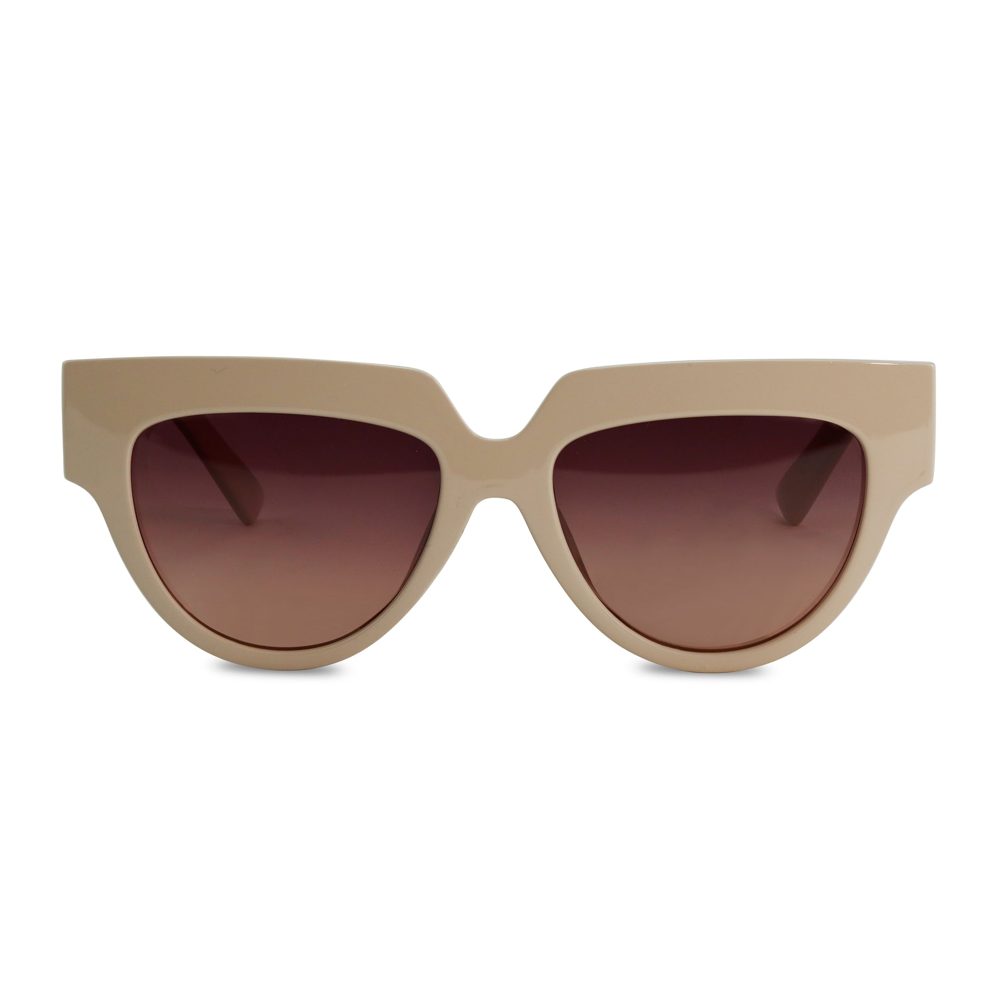 Rita Retro Squared Champagne Sunglasses Main image