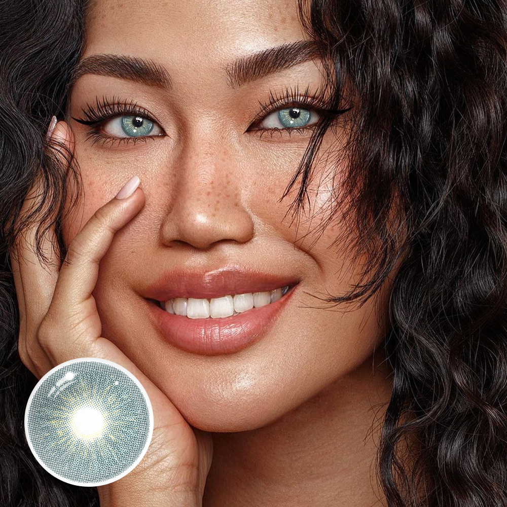 Cyrene Lake Blue Coloured Contact Lenses Main image