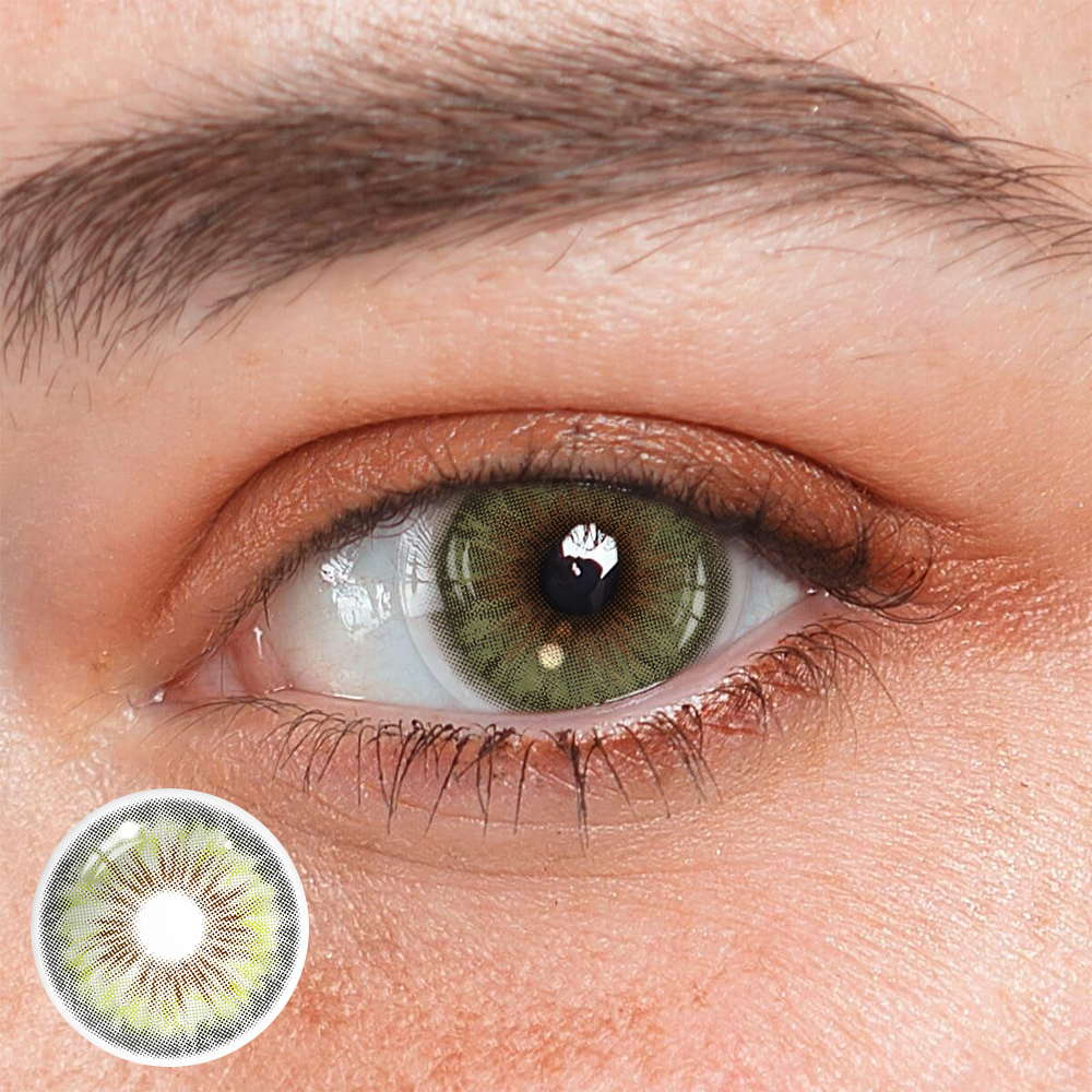 Cyrene Dark Green Prescription Coloured Contact Lenses Main image