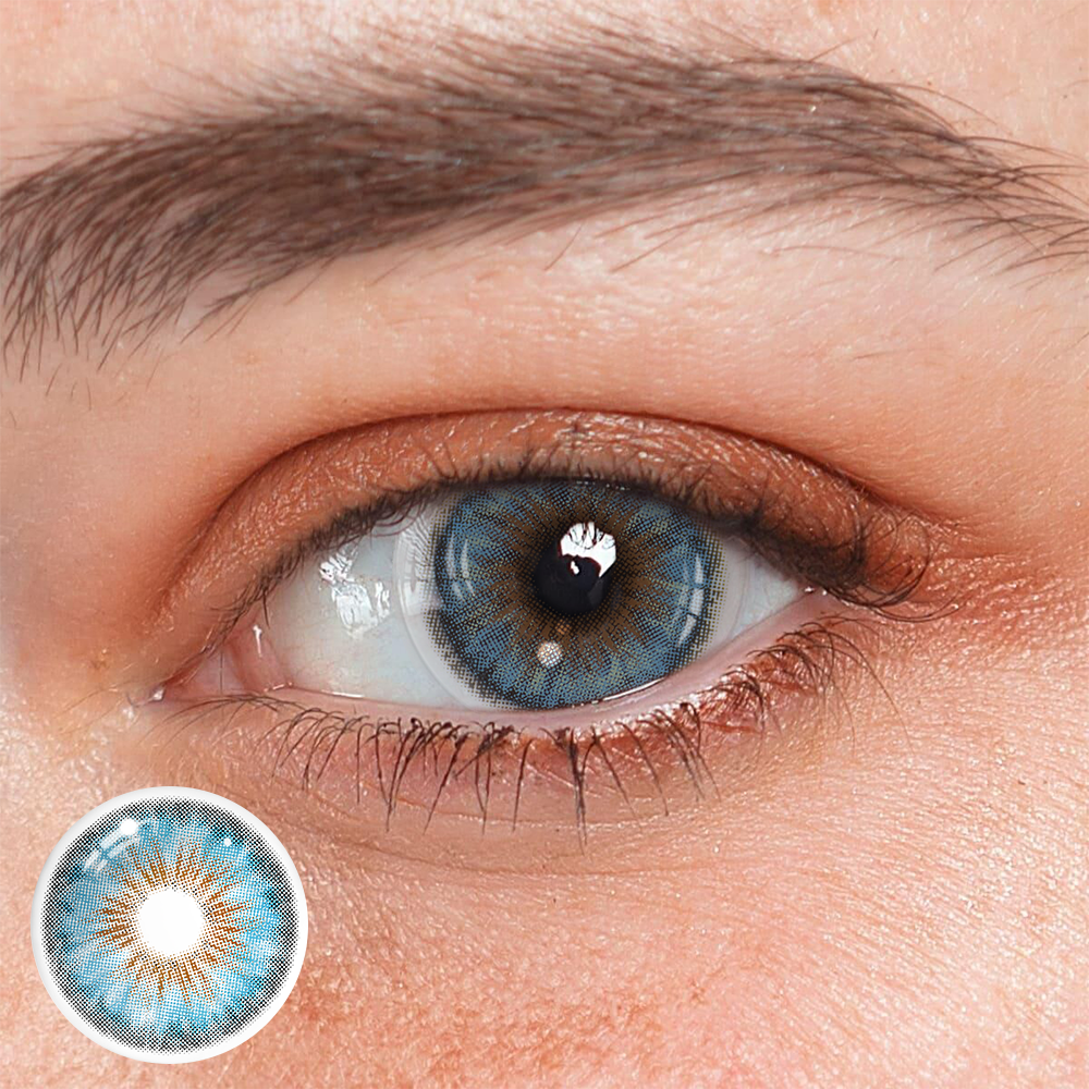Cyrene Dark Blue Coloured Contact Lenses Main image