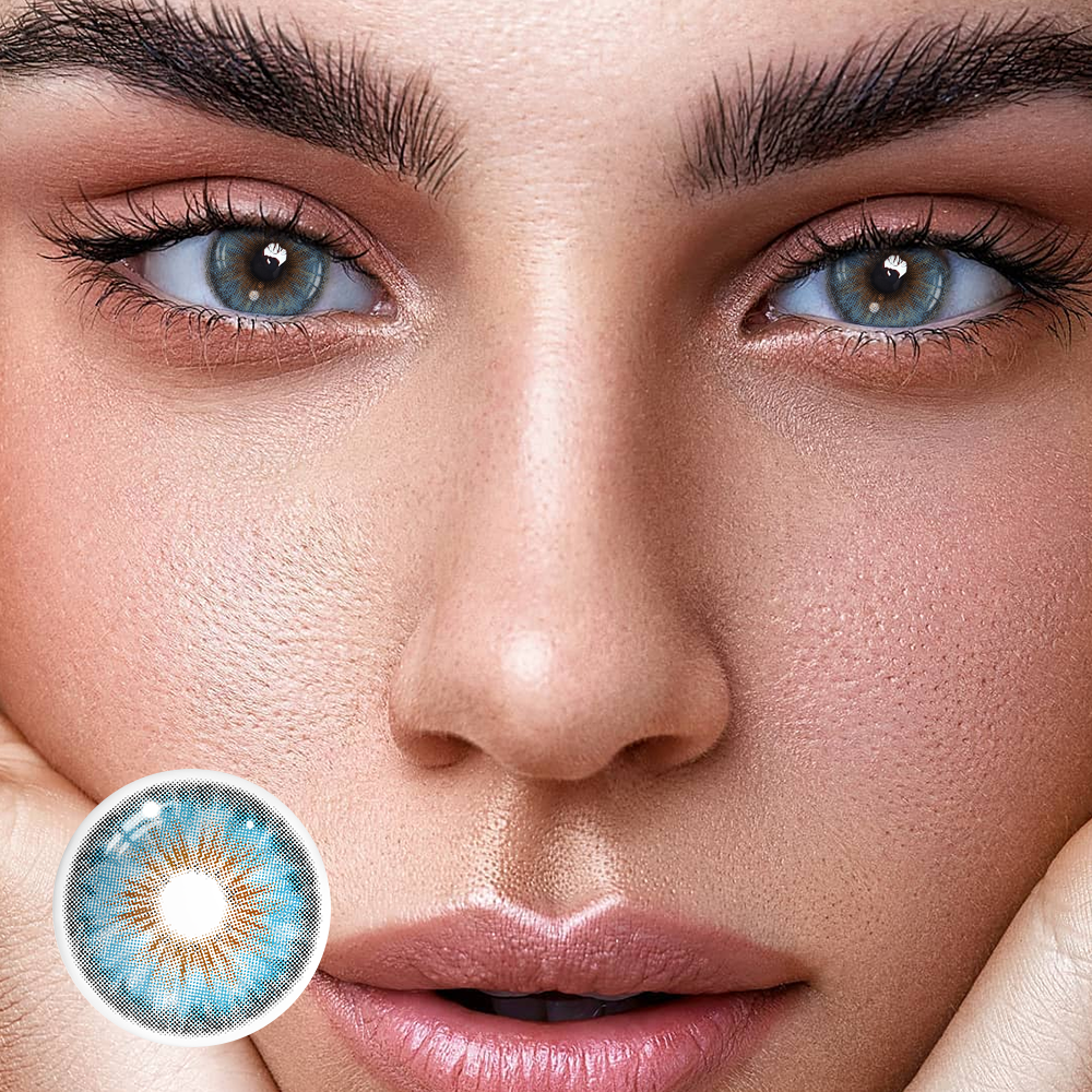 Cyrene Dark Blue Coloured Contact Lenses Secondary image