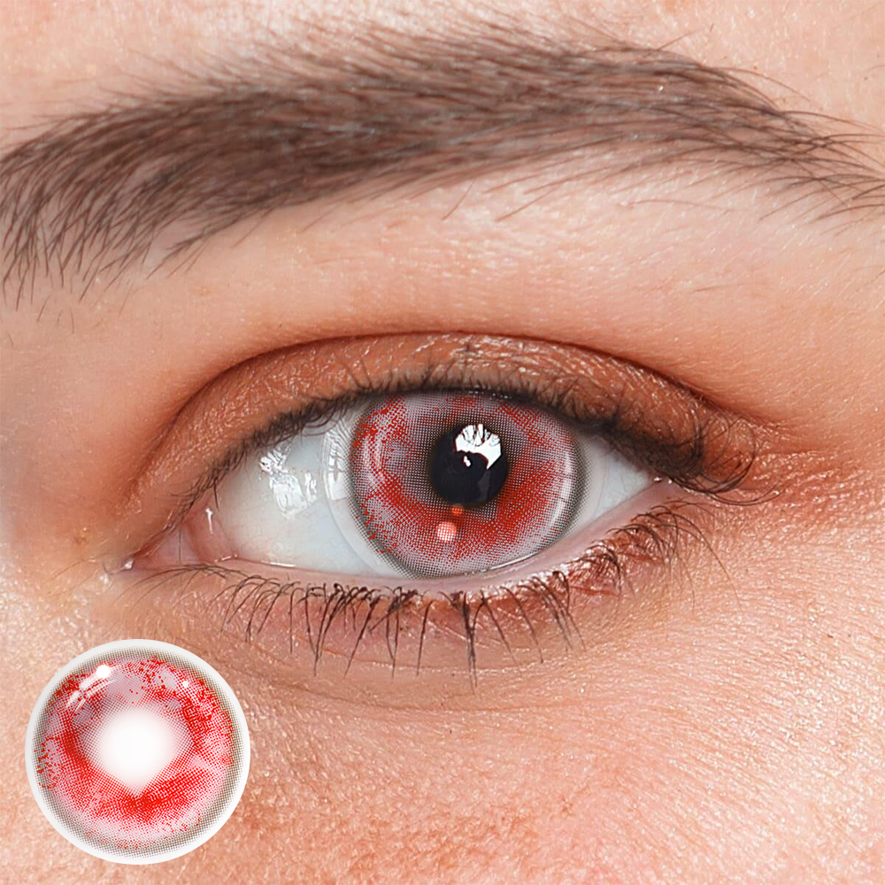 Cosplay Scarlet Sand Pupils Pink Coloured Contact Lenses