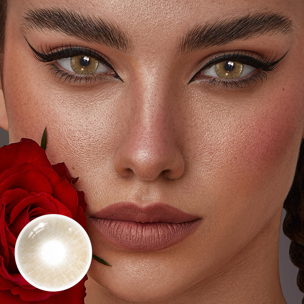 Matte Hazel Coloured Contact Lenses Secondary image