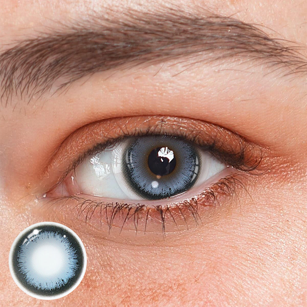 Cinnabar Blue Coloured Contact Lenses Main image