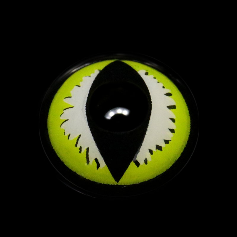 Cosplay Cat Eye Lash Green Coloured Contact Lenses