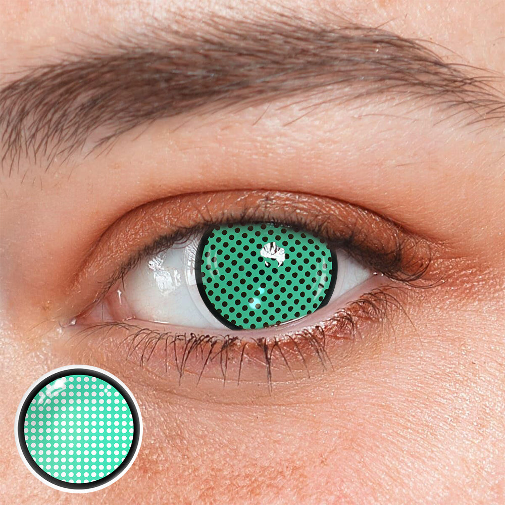Cosplay Mesh Green Coloured Contact Lenses Main image
