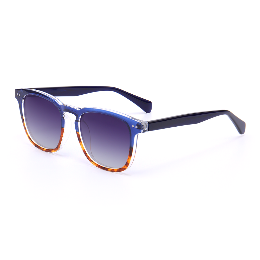 Sylvia Retro Square Blue Sunglasses Secondary image