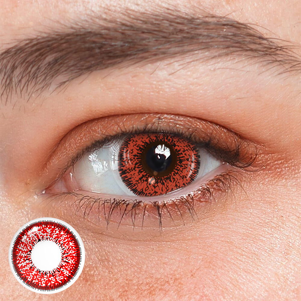 Cosplay Succubus Red Coloured Contact Lenses Main image