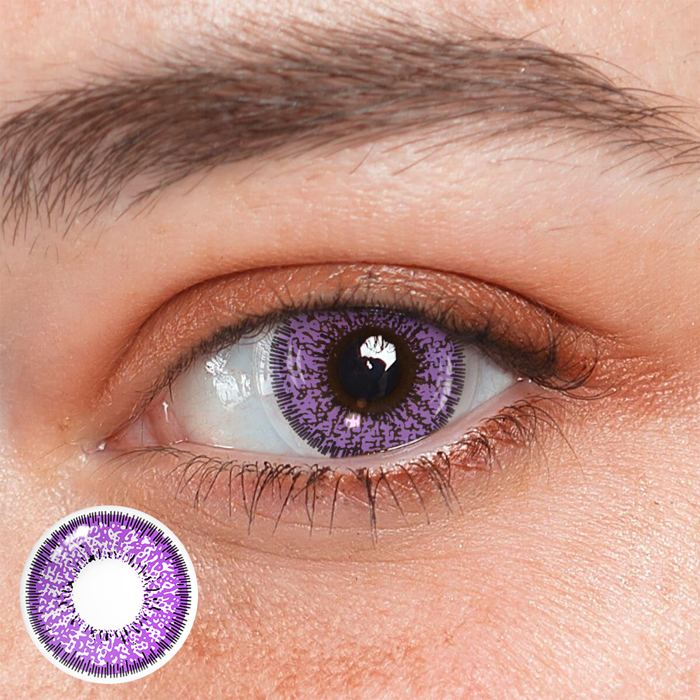 Cosplay Succubus Purple Coloured Contact Lenses Main image