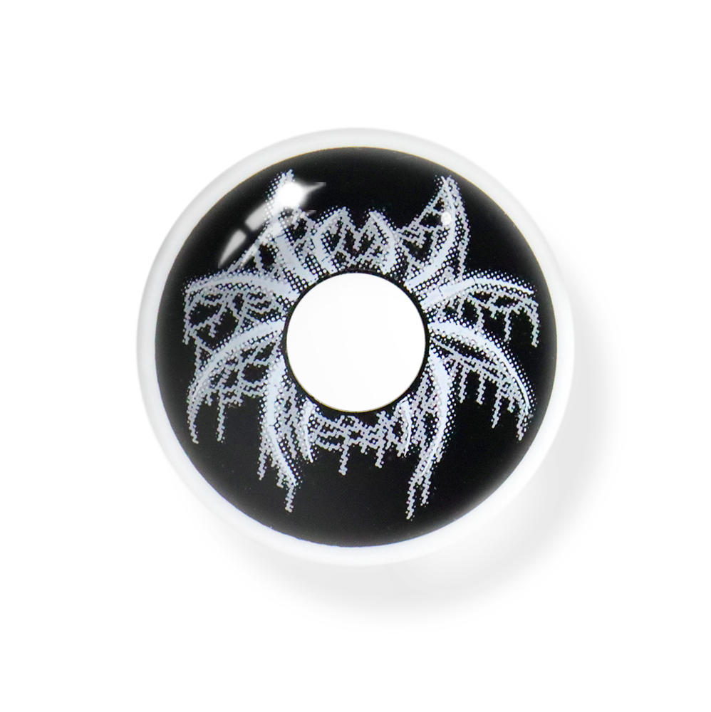 Cosplay Spider Jade Black Coloured Contact Lenses Secondary image