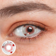 Cosplay Sad Clown Tears Red Coloured Contact Lenses