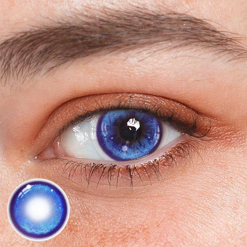 Cosplay Thermo Aura Blue Coloured Contact Lenses Main image