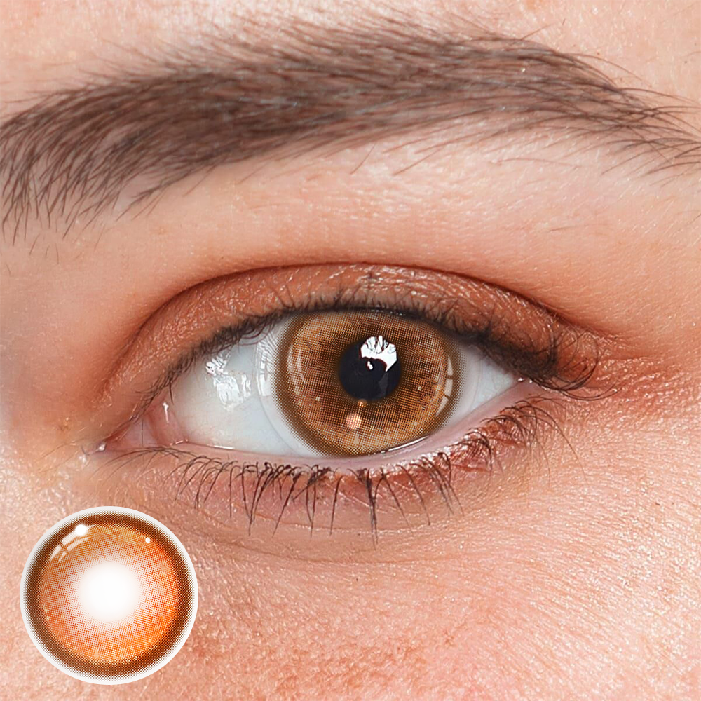 Cosplay Thermo Aura Brown Coloured Contact Lenses Main image