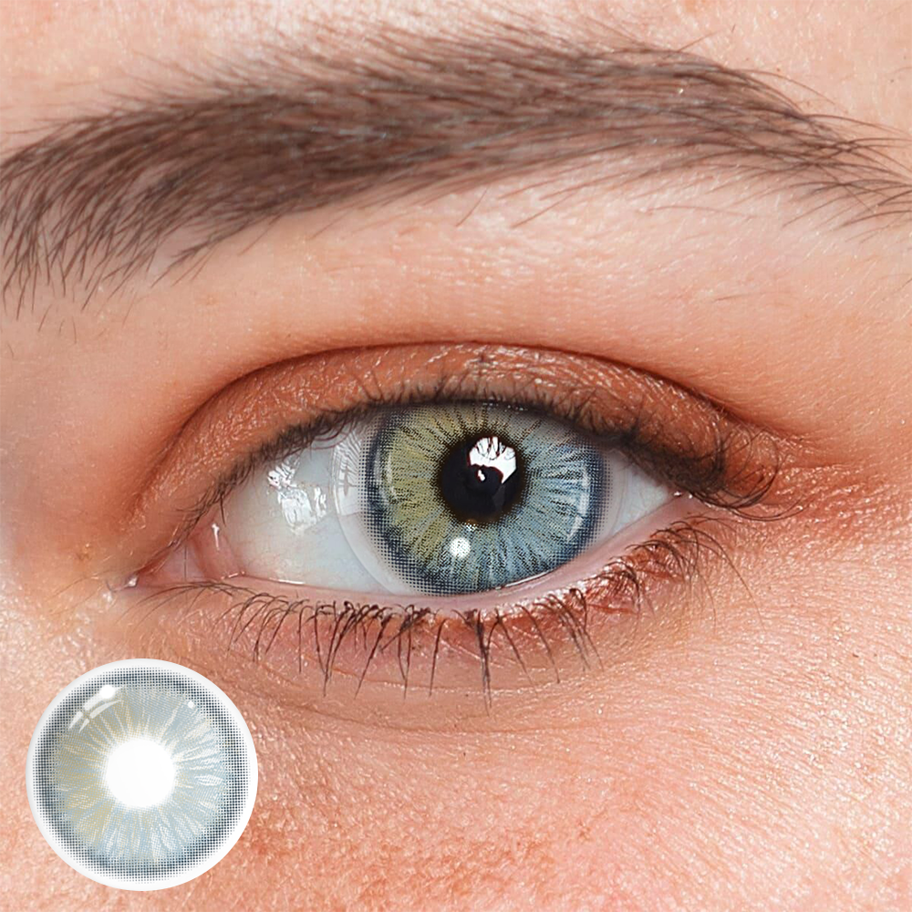 Llithyia Blue Prescription Coloured Contact Lenses Main image