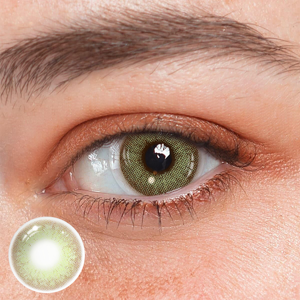 Wildcat Green Prescription Coloured Contact Lenses Secondary image