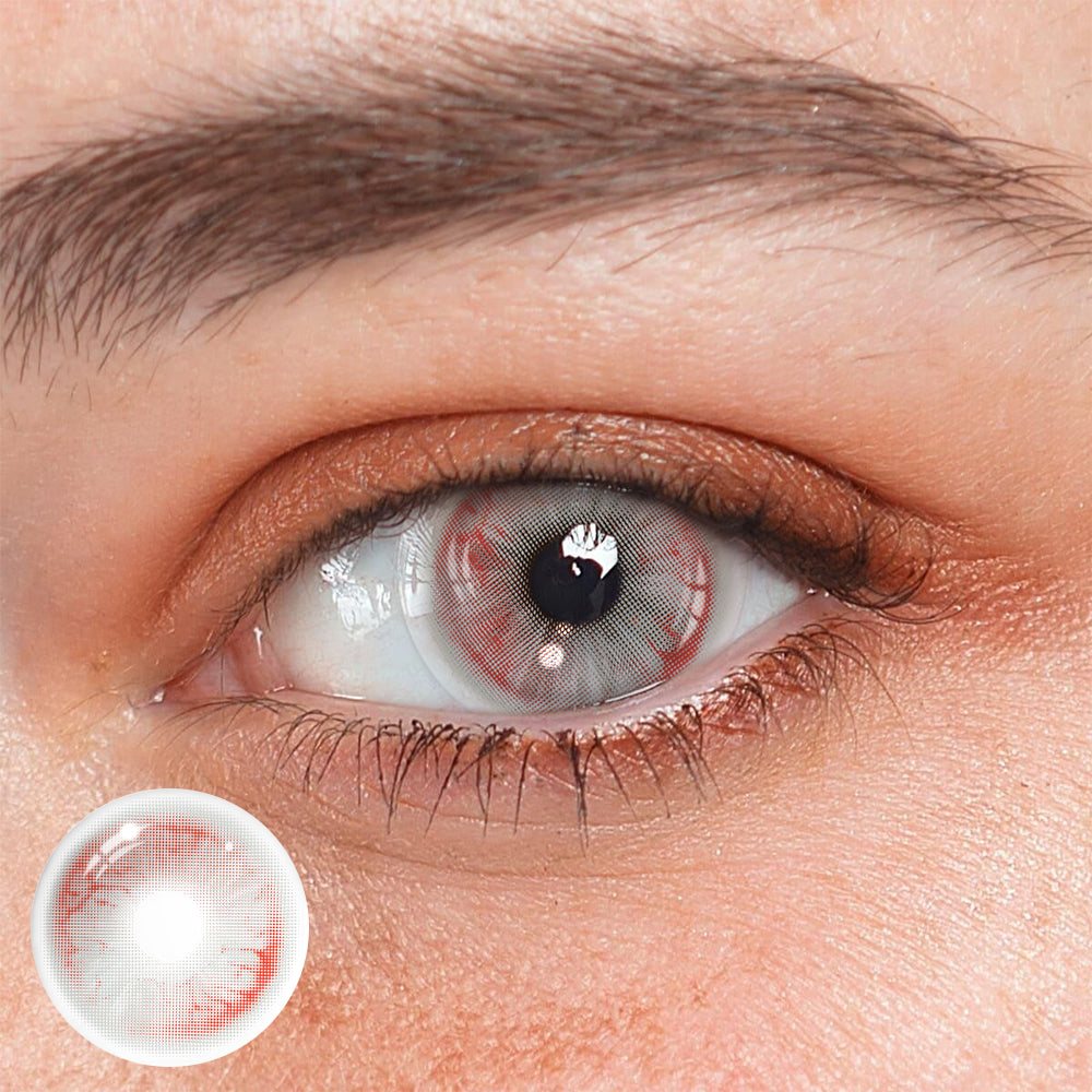 Cosplay Hunger Red Coloured Contact Lenses