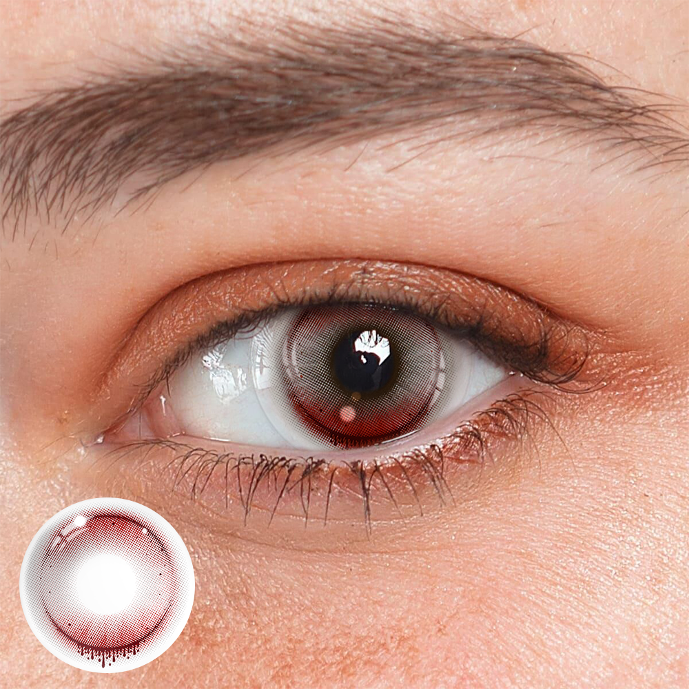 Cosplay Witch's Tears Red Coloured Contact Lenses Main image