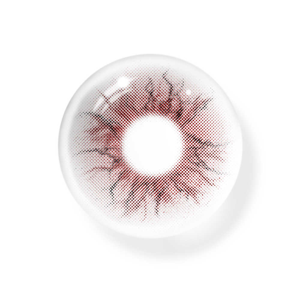Cosplay Weird Red Coloured Contact Lenses Secondary image