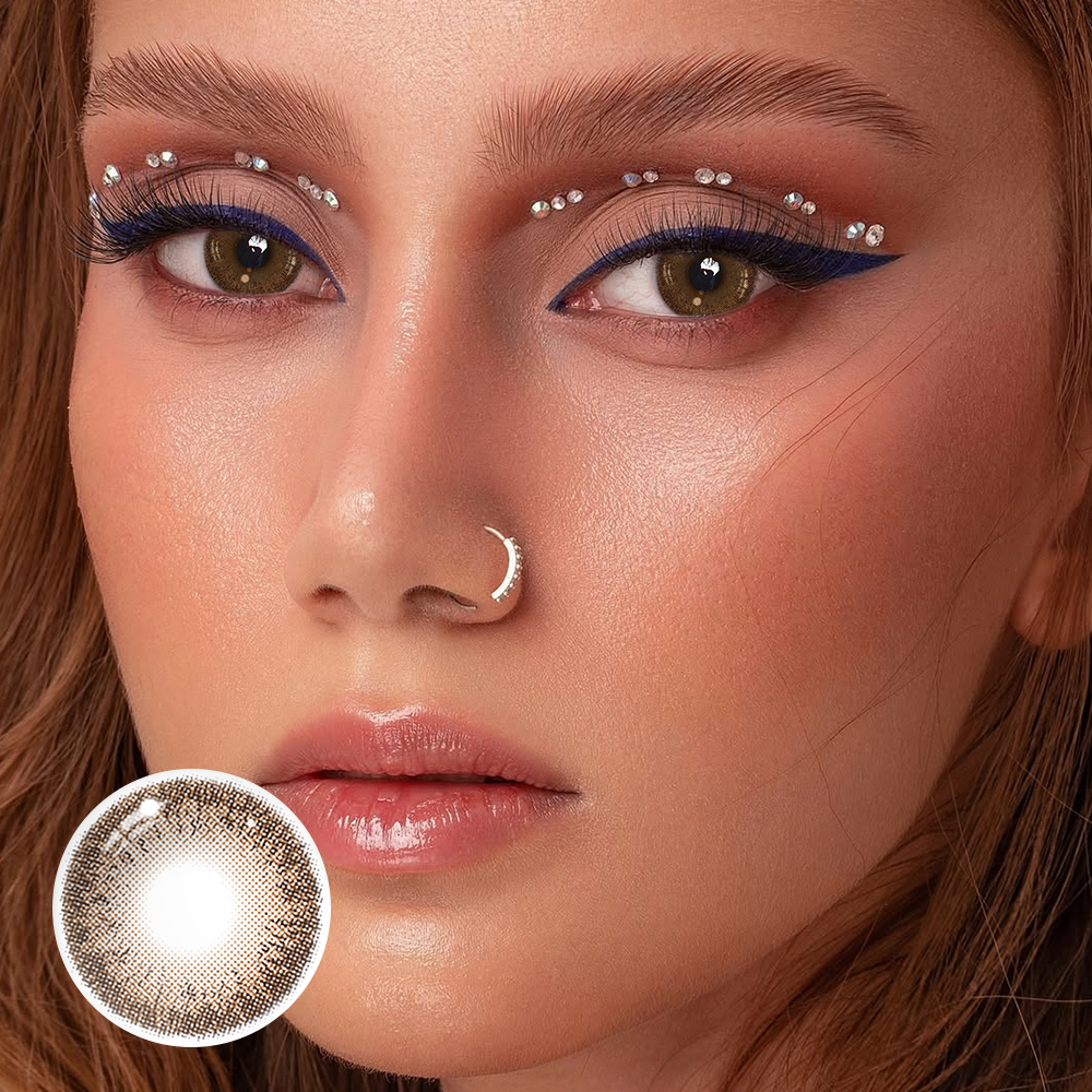 Zaniah Sepia Brown Daily (10 Pcs) Coloured Contact Lenses Secondary image
