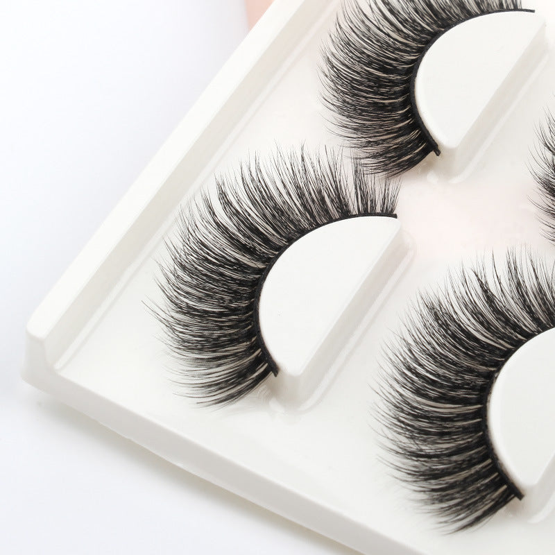 3D Natural Bridal Makeup 3 Piece Mink Hair Eyelashes