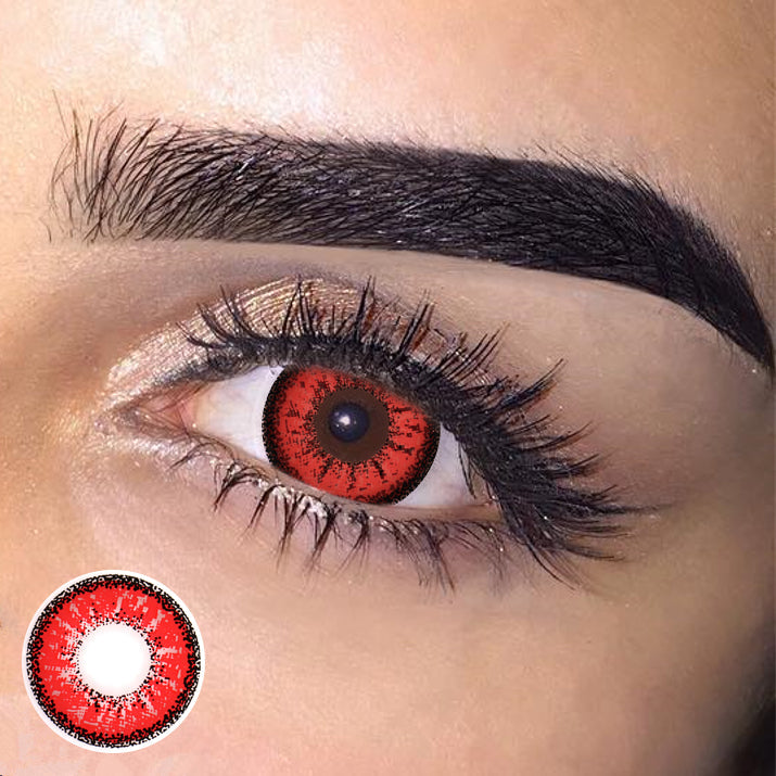 Cosplay ICE Red Prescription Coloured Contact Lenses