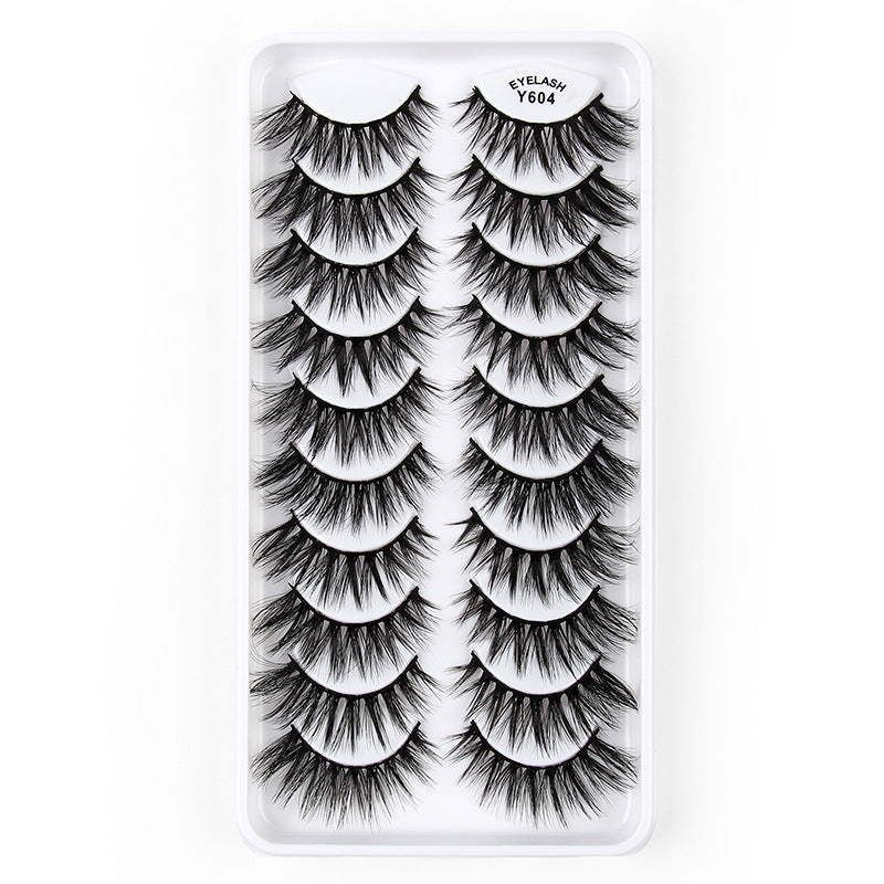 3D European and American Cat Eye 10 Piece Mink Hair Eyelashes