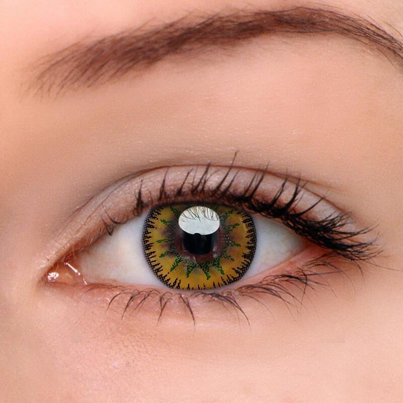 Vega Gold Yellow Prescription Colored Contact Lenses