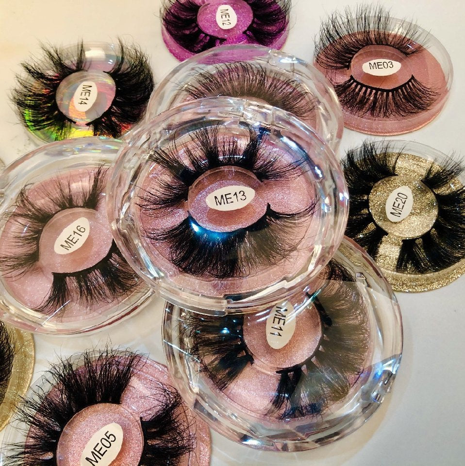 25mm Mink Eyelashes Thick Nude Hair Piece Mink Hair Eyelashes