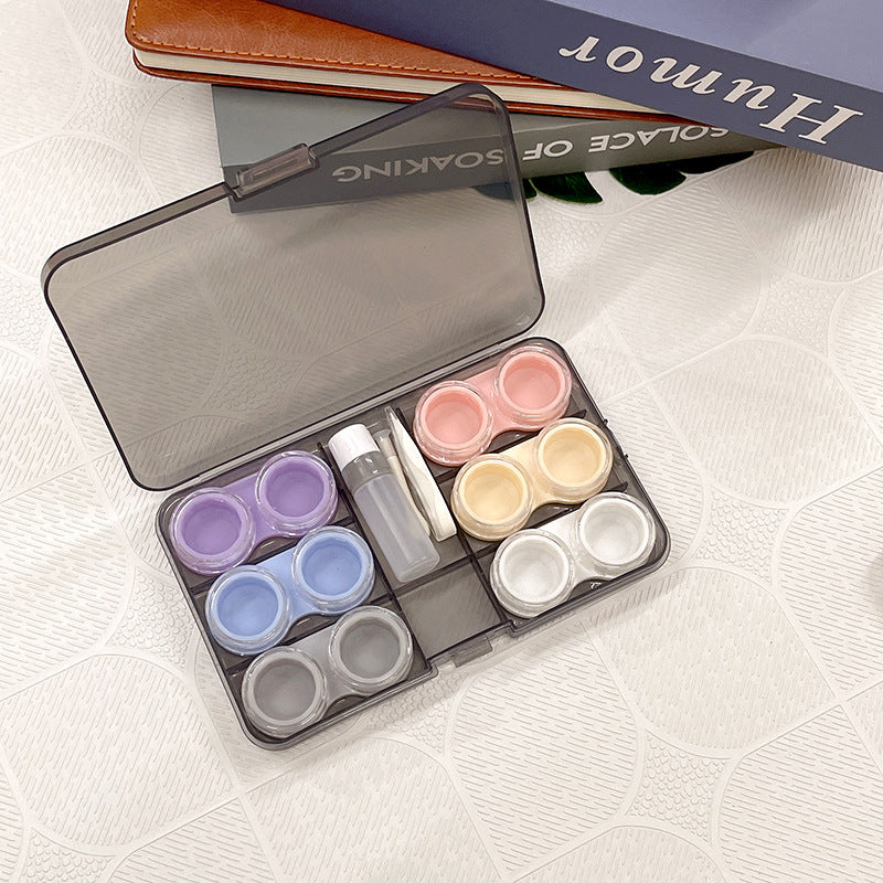 6 Pairs Colored Contact Lens Case Secondary image