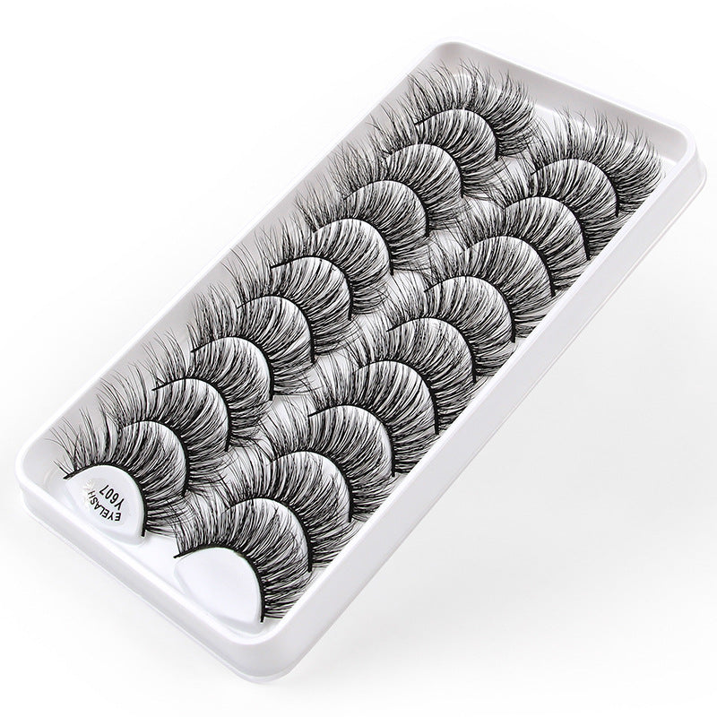 3D European and American Cat Eye 10 Piece Mink Hair Eyelashes