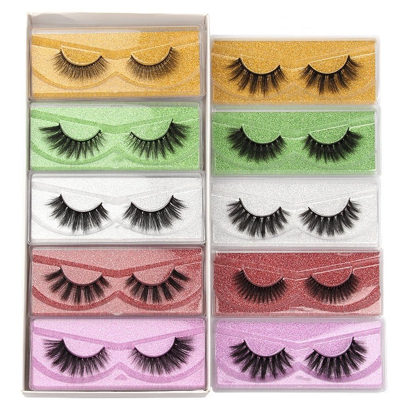 3D  Mixed Colors And Mixed Models  10 Piece  Mink Hair Eyelashes