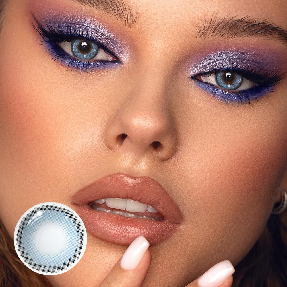 Adelina Blue Coloured Contact Lenses Secondary image