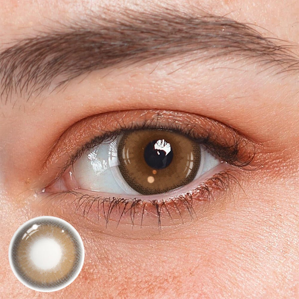 Adelina Coffee Prescription Coloured Contact Lenses - BEAUEYE (UK)