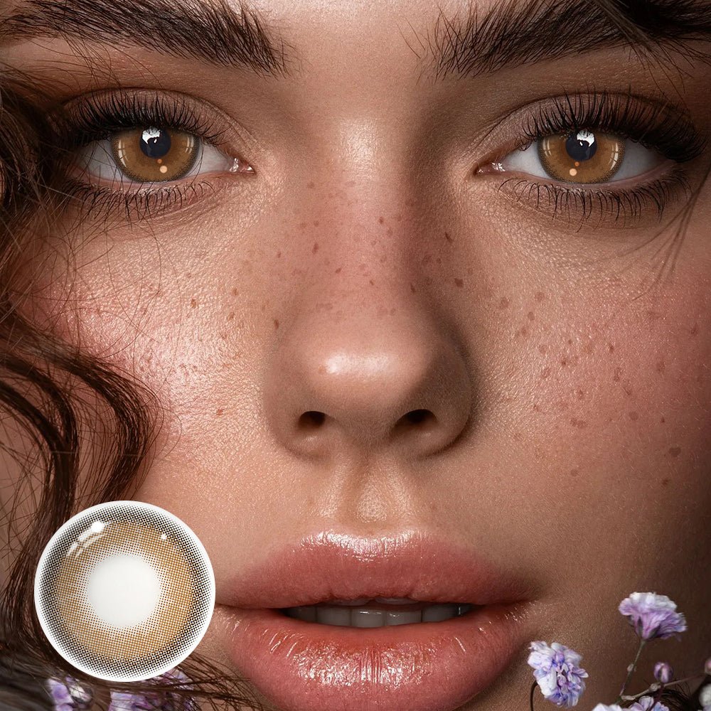 Adelina Coffee Prescription Coloured Contact Lenses - BEAUEYE (UK)