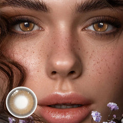 Adelina Coffee Prescription Coloured Contact Lenses - BEAUEYE (UK)