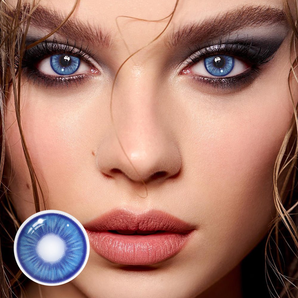 Amaretto Blue Prescription Coloured Contact Lenses Secondary image