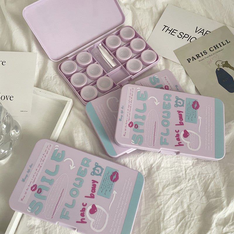 American Creative Text Colored Contact Lens Case - BEAUEYE (UK)