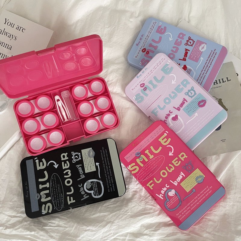 American Creative Text Colored Contact Lens Case - BEAUEYE (UK)