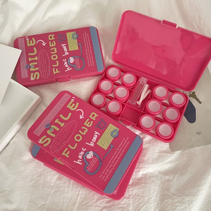 American Creative Text Colored Contact Lens Case - BEAUEYE (UK)