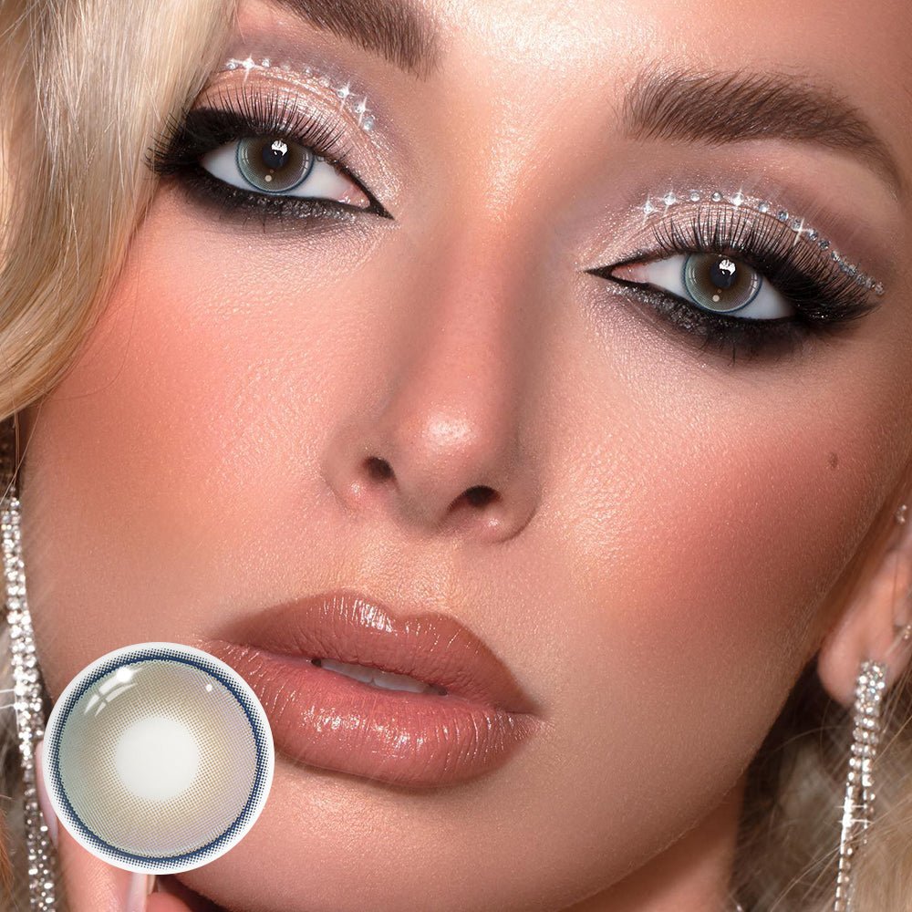 Aura Blue Coloured Contact Lenses Secondary image