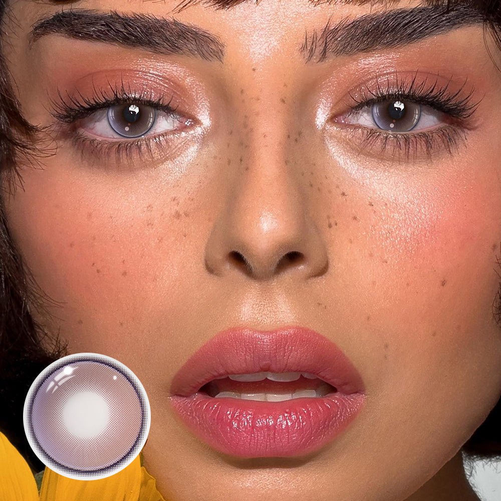 Aura Purple Coloured Contact Lenses Secondary image