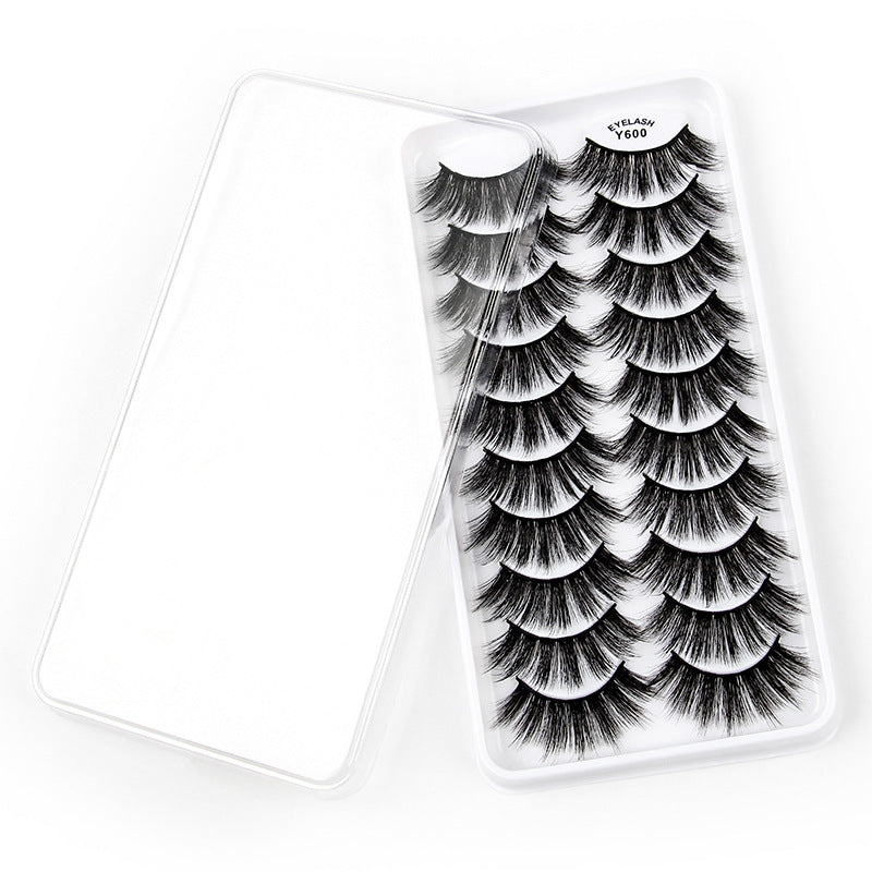 3D European and American Cat Eye 10 Piece Mink Hair Eyelashes