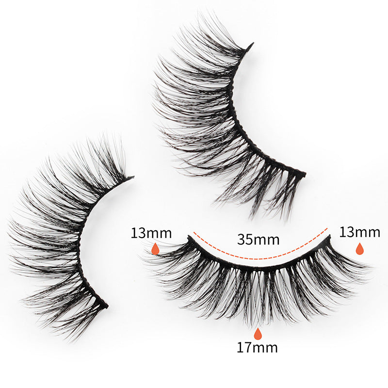 3D European and American Cat Eye 10 Piece Mink Hair Eyelashes