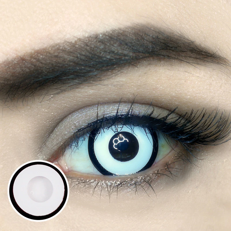 Halloween Cosplay White Manson Prescription Colored Contact Lenses