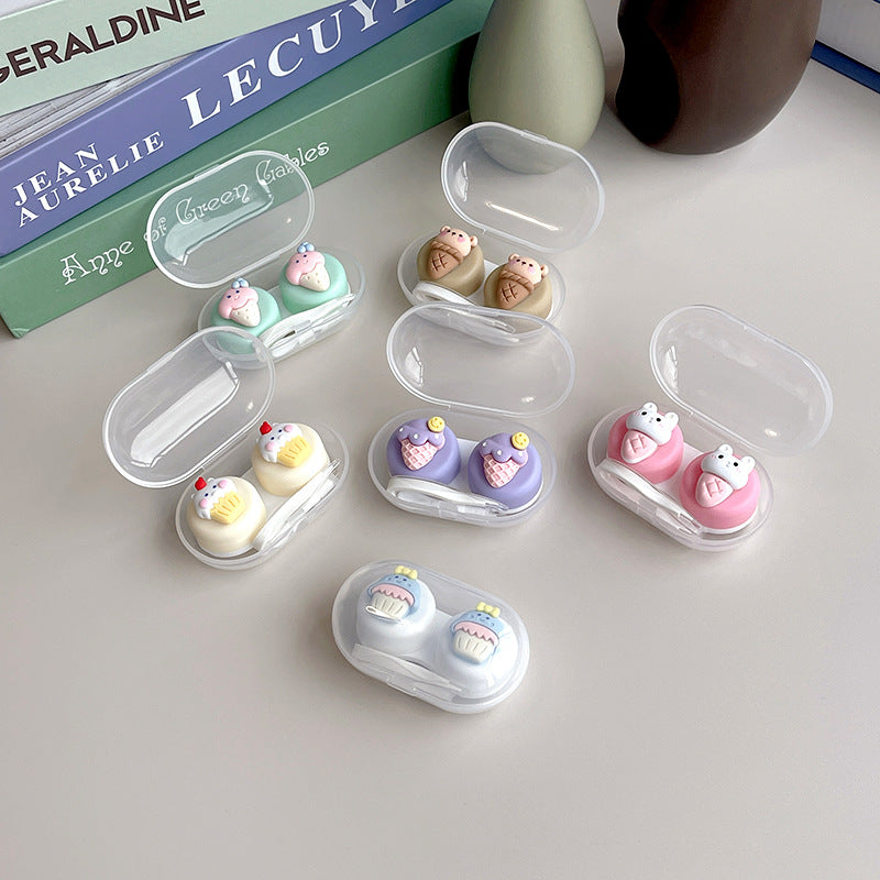 INS Simple Cute DIY Colored Contact Lens Case