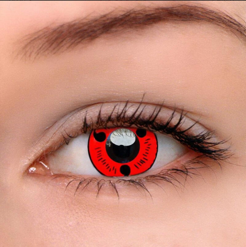 Halloween Red Sasuke Uchiha Coloured Contact Lenses