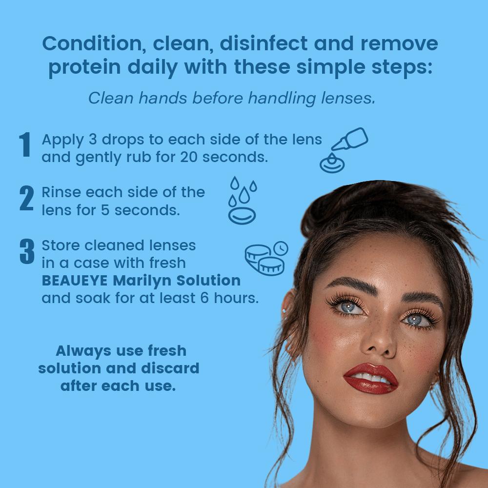 BEAUEYE Marilyn Contact Lens Disinfecting Solution (60 ml) - BEAUEYE (UK)