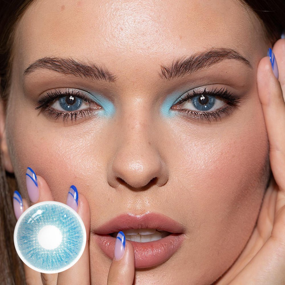 Bellini Blue Prescription Coloured Contact Lenses Secondary image