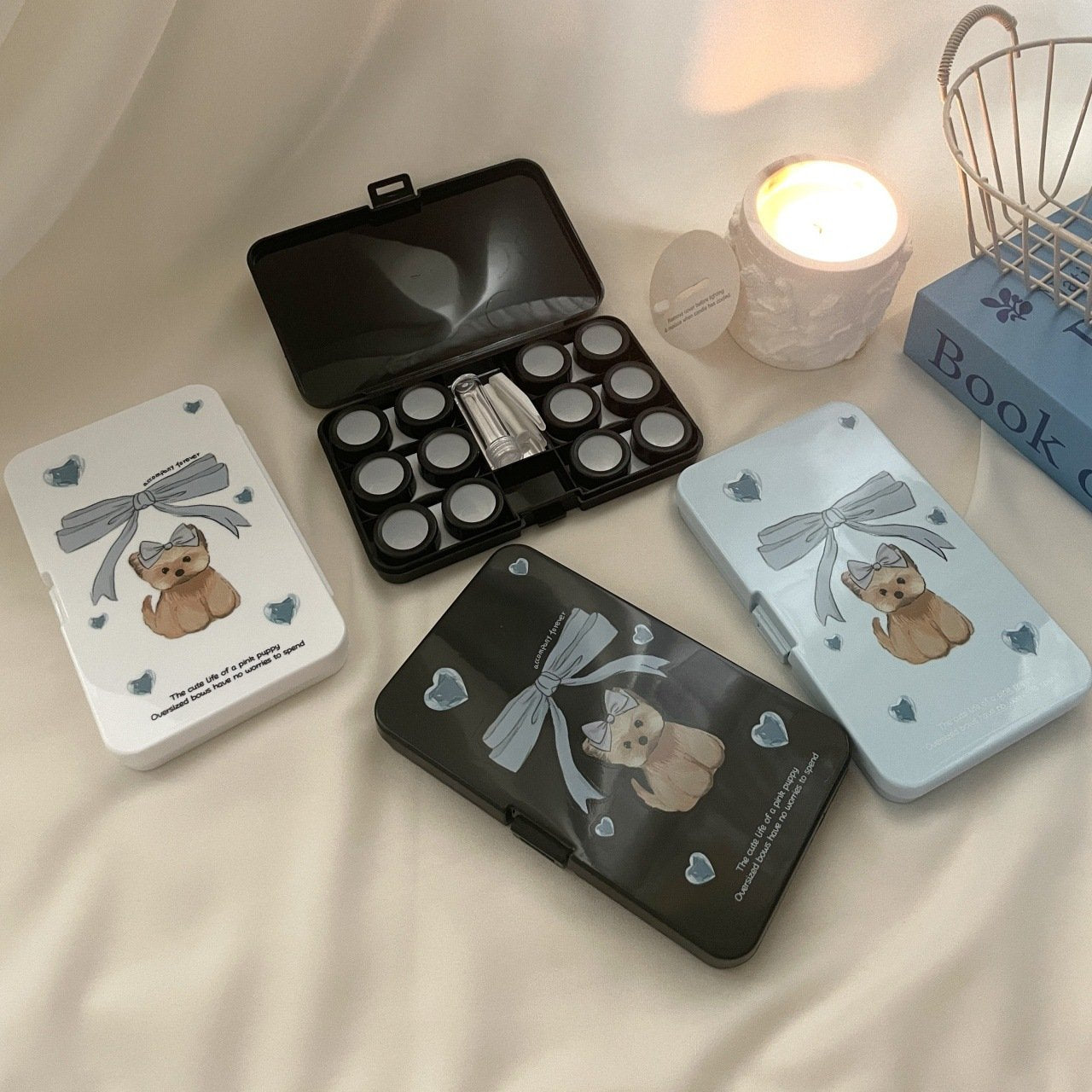 Bowtie West Highland Dog Colored Contact Lens Case - BEAUEYE (UK)